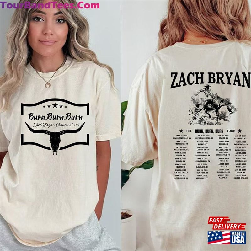 Sides Zach Bryan Shirt Burn Tour Sweatshirt Graphic Front And Back T-Shirt Hoodie 29Uf142511 – Utopia Fashion