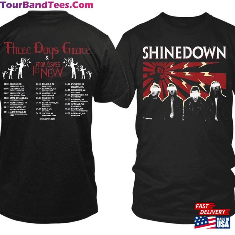 Tour Shinedown Band Shirt Rock Music Concert Hoodie Classic 29Uf164422 – Utopia Fashion