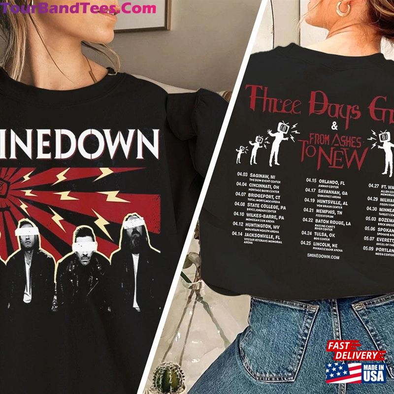 Tour Shinedown Band Shirt Rock Music Concert Hoodie Classic 29Uf164422 – Utopia Fashion