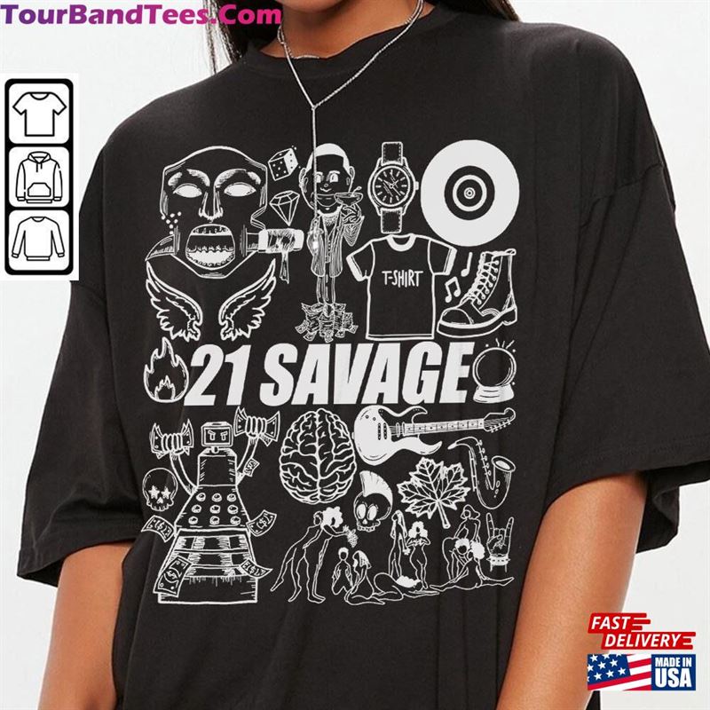 Savage Doodle Art Shirt Vintage Merch Tee Album Lyrics Tattoo Sweatshirt Hoodie T-Shirt 29Uf142136 – Utopia Fashion