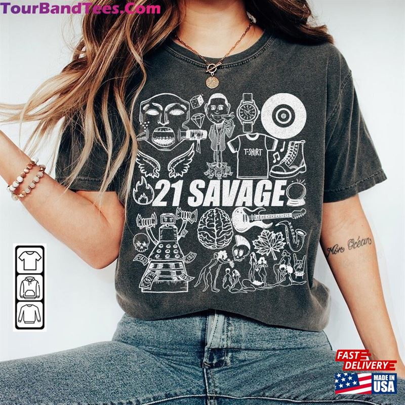 Savage Doodle Art Shirt Vintage Merch Tee Album Lyrics Tattoo Sweatshirt Hoodie T-Shirt 29Uf142136 – Utopia Fashion