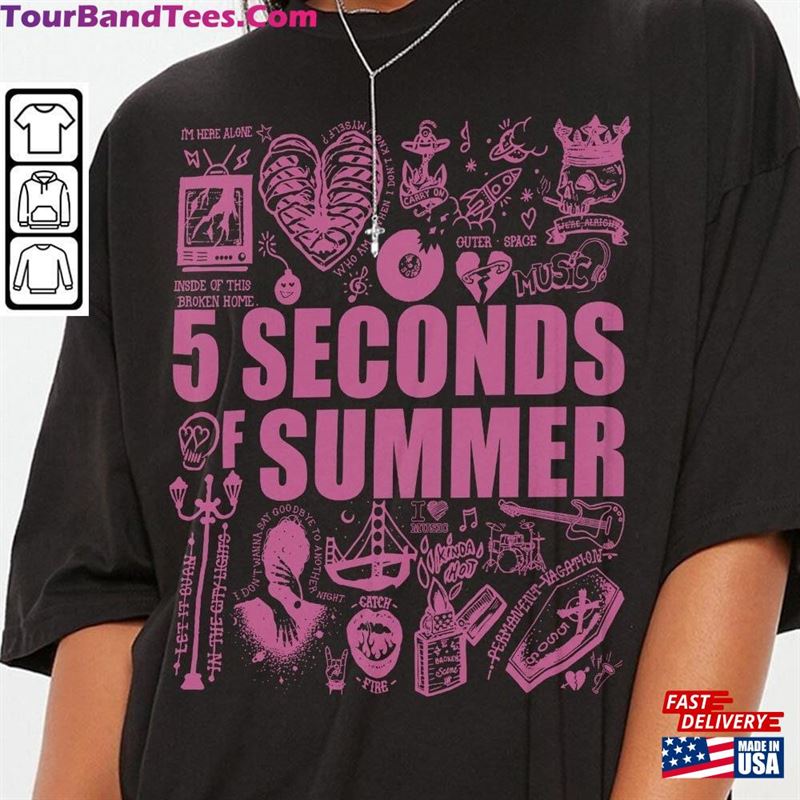 Seconds Of Summer Doodle Art Shirt Merch Vintage 5Sos5 Album Lyric Sweatshirt Hoodie T-Shirt 29Uf163819 – Utopia Fashion