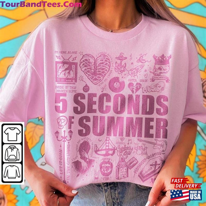 Seconds Of Summer Doodle Art Shirt Merch Vintage 5Sos5 Album Lyric Sweatshirt Hoodie T-Shirt 29Uf163819 – Utopia Fashion