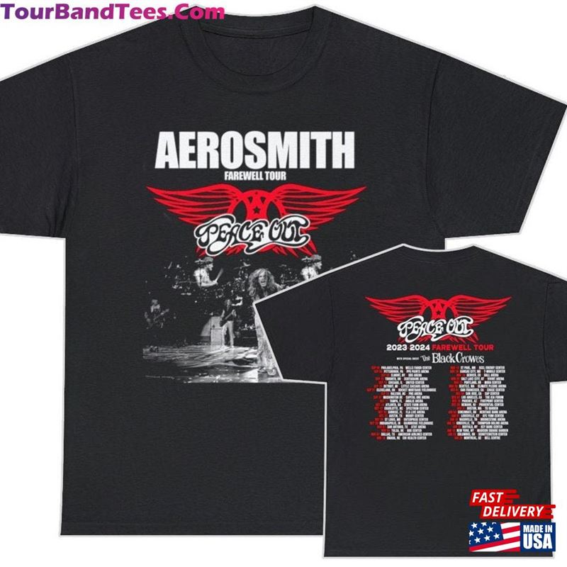 Aerosmith Peace Out Farewell Tour Band Photo T-Shirt Hoodie 29Uf164385 – Utopia Fashion