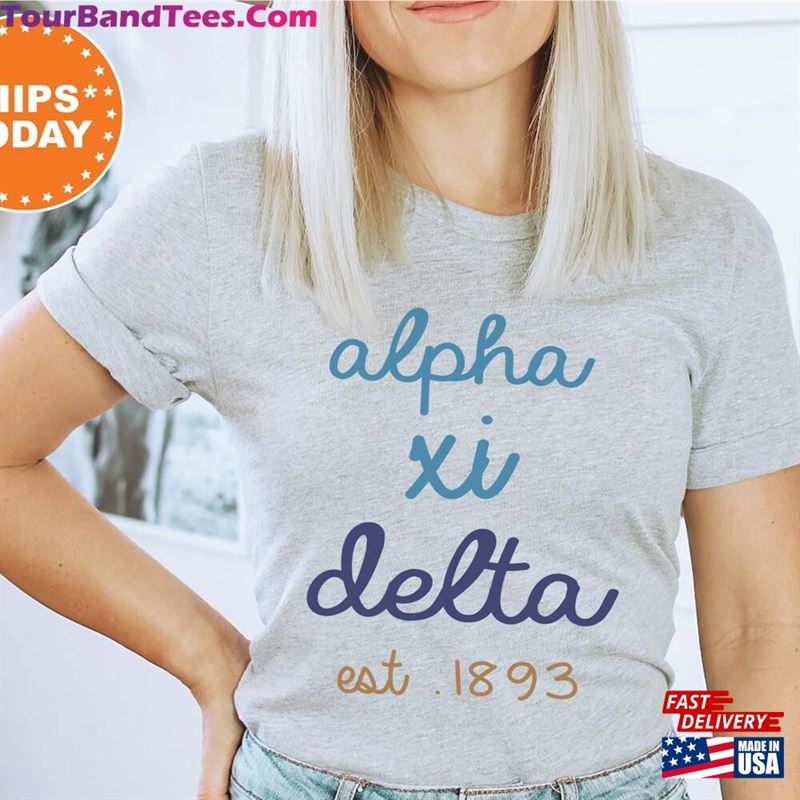 Alpha Xi Delta The Blues Sorority T-Shirt Classic Sweatshirt 29Uf152208 – Utopia Fashion