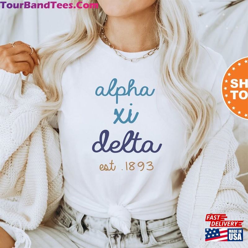 Alpha Xi Delta The Blues Sorority T-Shirt Classic Sweatshirt 29Uf152208 – Utopia Fashion