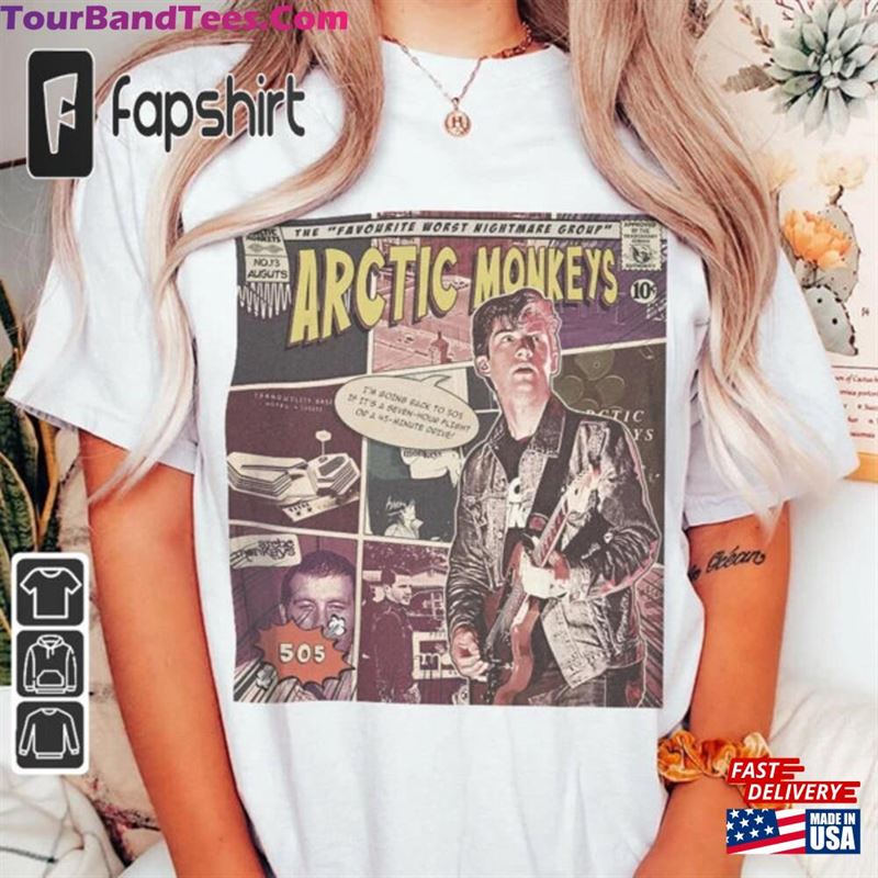 Arctic Monkeys Comic Shirt 90S Vintage Merch Book Art Favourite Worst Nightmare Album World Tour Ticket Graphic Tee Gift V2 Hoodie Sweatshirt 29Uf147155 – Utopia Fashion