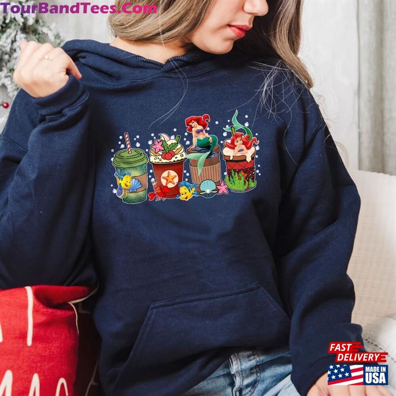 Ariel Mermaid Christmas Coffee Shirt Little Princess Disney World Classic Sweatshirt 29Uf163250 – Utopia Fashion