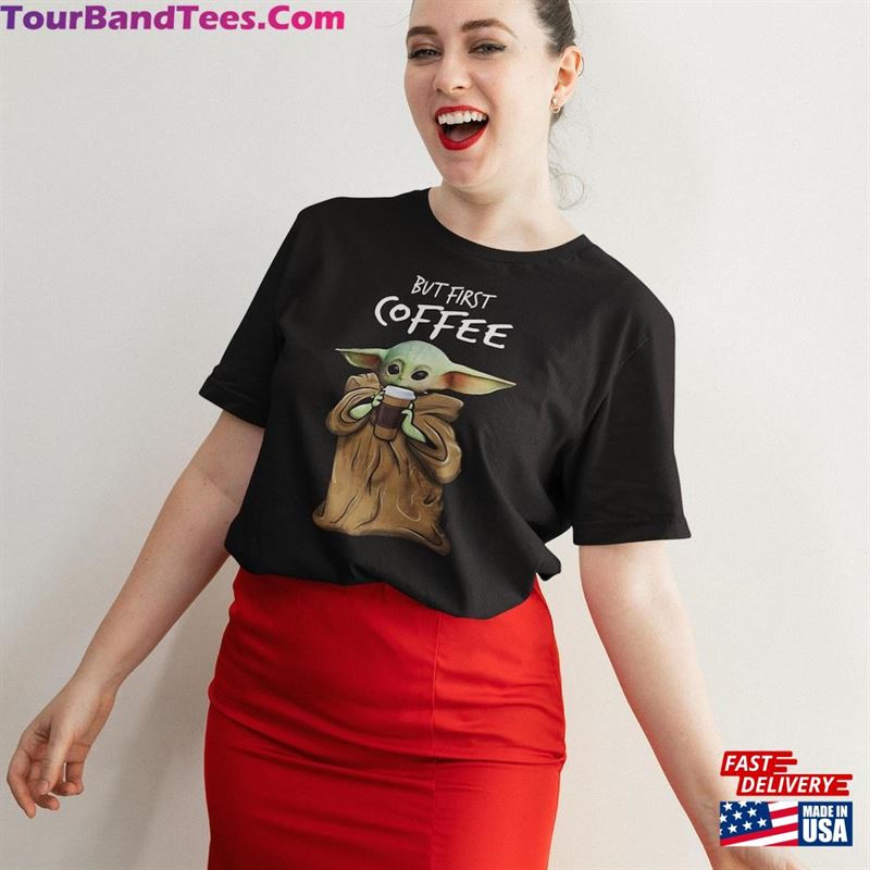 Baby Yoda But First Coffee Vintage T-Shirt Shirt Lovers Classic 29Uf147094 – Utopia Fashion