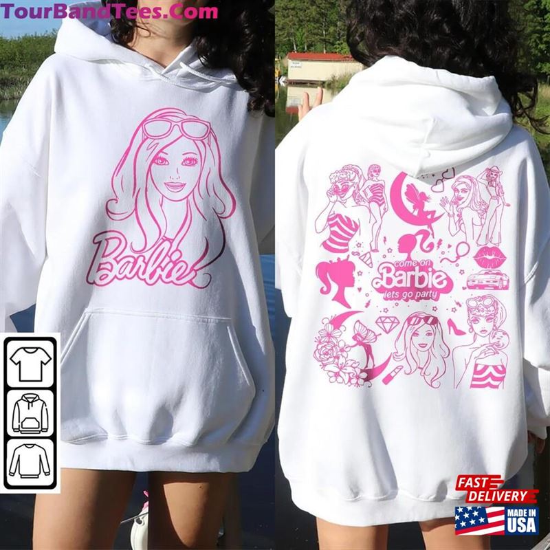 Barbie Movie Doodle Art Shirt Side Princess Barbies New Movies Sweatshirt Hoodie Gift For Fan Da1406Dt V1 Classic 29Uf147029 – Utopia Fashion