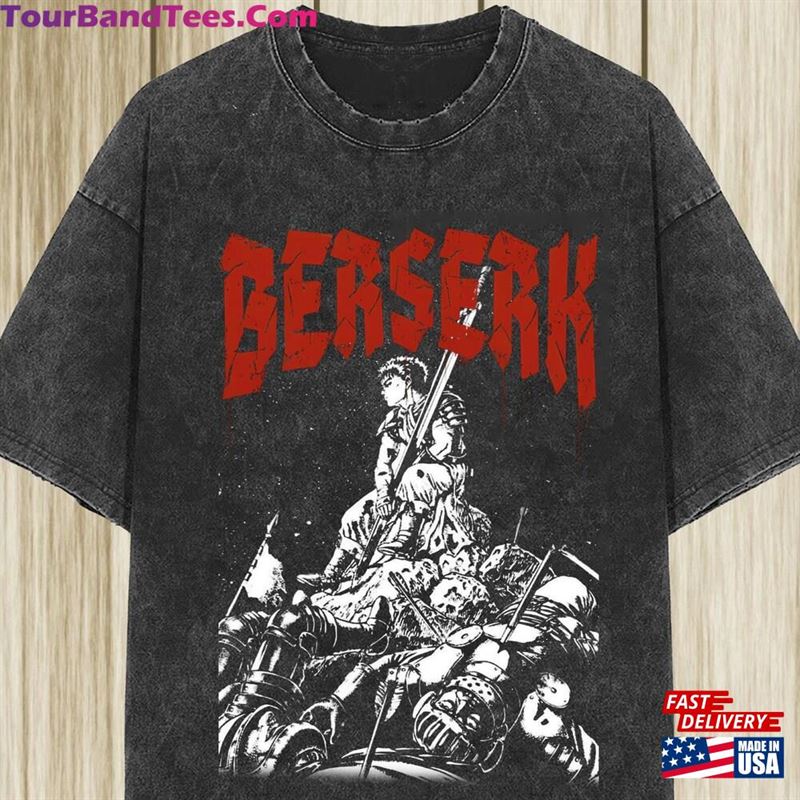 Ber Guts Vintage Washed Shirt Anime Manga Unisex Shirts Classic Hoodie 29Uf147518 – Utopia Fashion