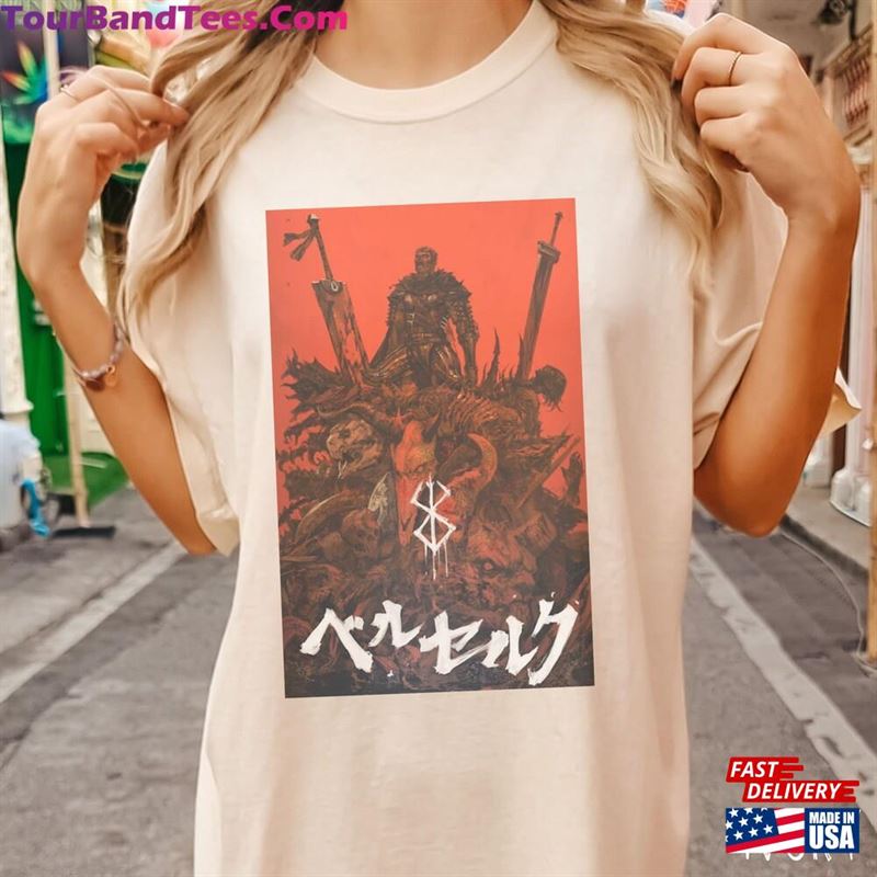 Berserk Guts Shirt Manga Anime Graphic Tee T-Shirt Classic 29Uf147544 – Utopia Fashion