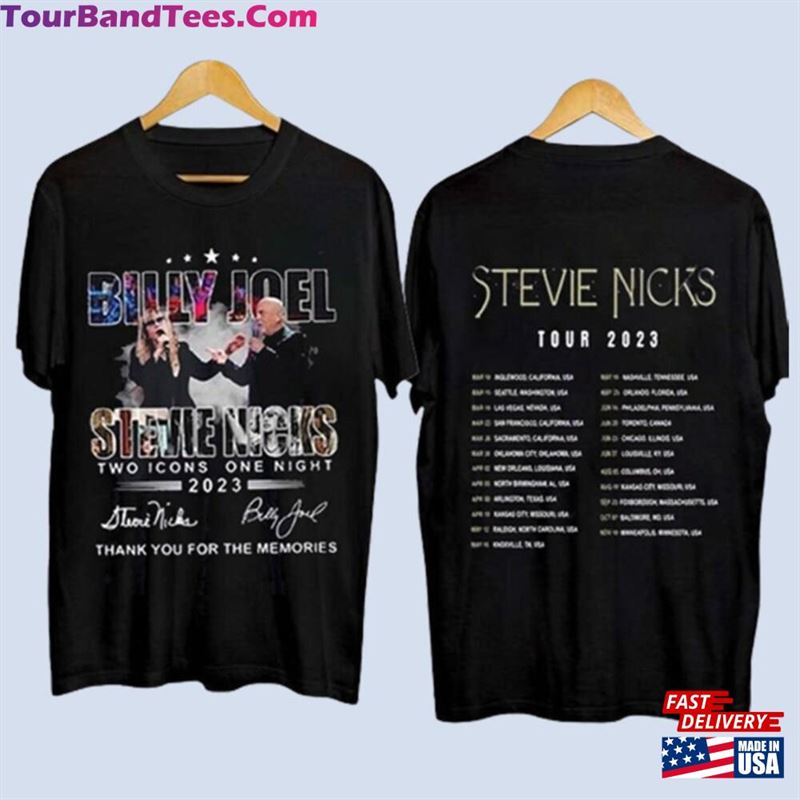 Billy Joel T-Shirt Stevie Nick Two Icons One Night Shirt Country Music Classic 29Uf147489 – Utopia Fashion