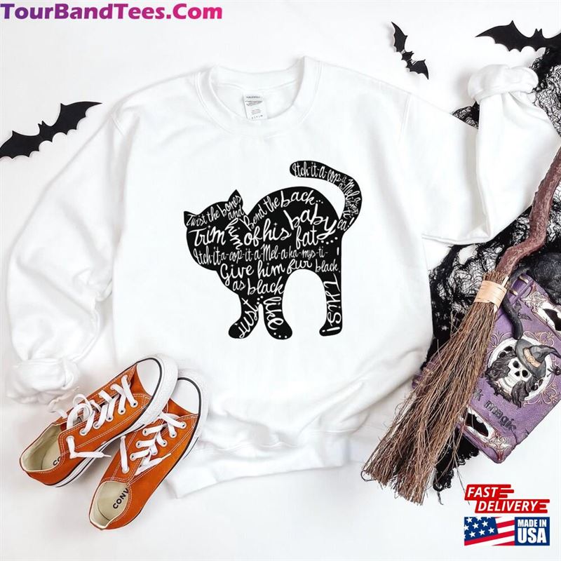 Black Cat Halloween Sweatshirt Trendy Movie Spooky Shirt Hoodie 29Uf147548 – Utopia Fashion