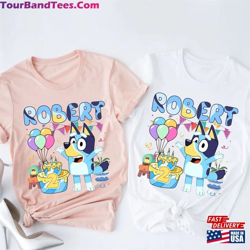 Bluey Matching Custom Birthday Kids Shirt Cartoons Anny Name Unisex T-Shirt 29Uf163208 – Utopia Fashion