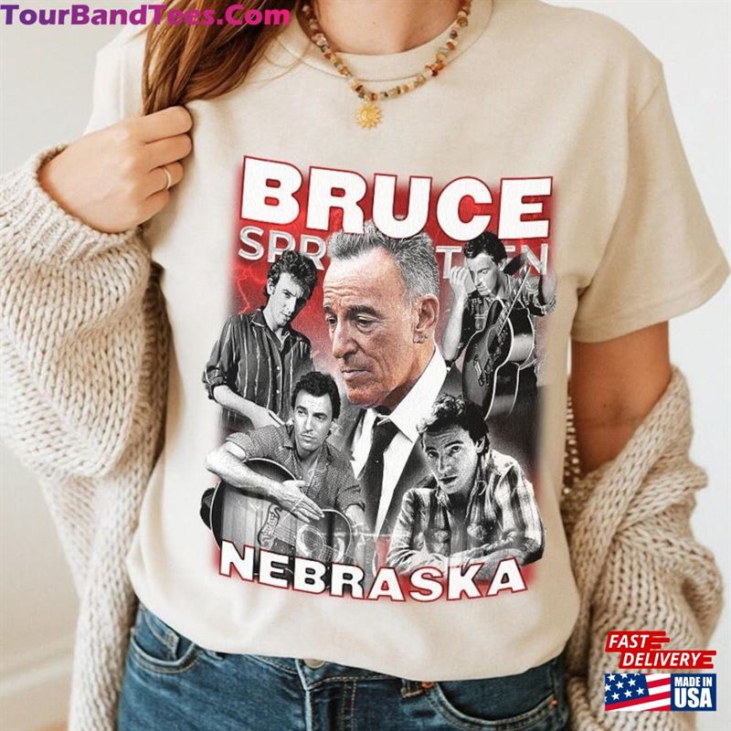 Bruce Springsteen Music Shirt Y2K 90S Merch Vintage Album Nebraska Tour Bootleg Tee Sweatshirt Classic T-Shirt 29Uf163676 – Utopia Fashion