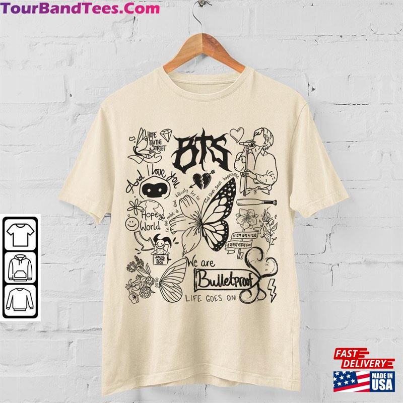 Bts Doodle Art Shirt Vintage Album Lyrics Tattoo Sweatshirt Hoodie Unisex 29Uf163501 – Utopia Fashion