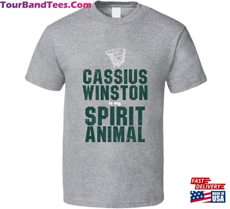 Cassius Winston Is My Spirit Animal Cool Michigan State College Basketball Fan Worn Look T-Shirt Unisex Classic 29Uf142263 – Utopia Fashion