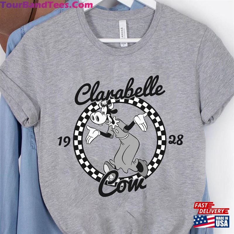 Checkerboard Disney Clarabelle Cow Sweatshirt World Disneyland Parks Magic Kingdom Hoodie 29Uf147209 – Utopia Fashion