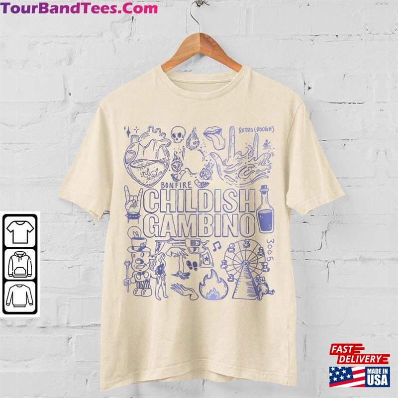 Childish Gambino Doodle Art Shirt Vintage Lyrics Tattoo Design Tour Concert V1 Da3105Dt Hoodie Classic 29Uf142130 – Utopia Fashion