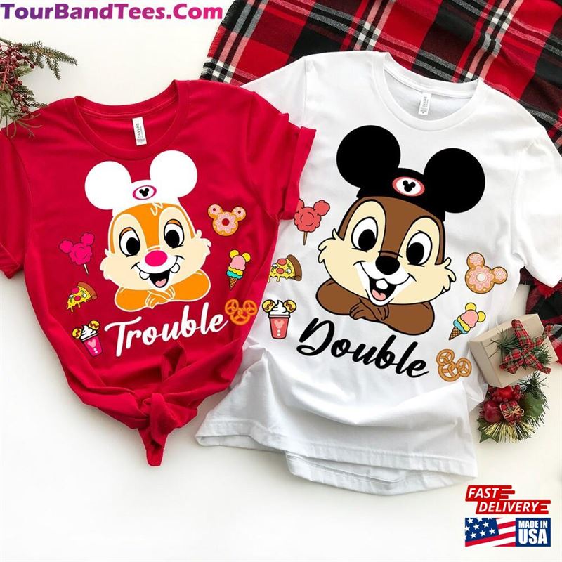 Chip And Dale Shirt Double Trouble Disney Couple Shirts Unisex Sweatshirt 29Uf164187 – Utopia Fashion