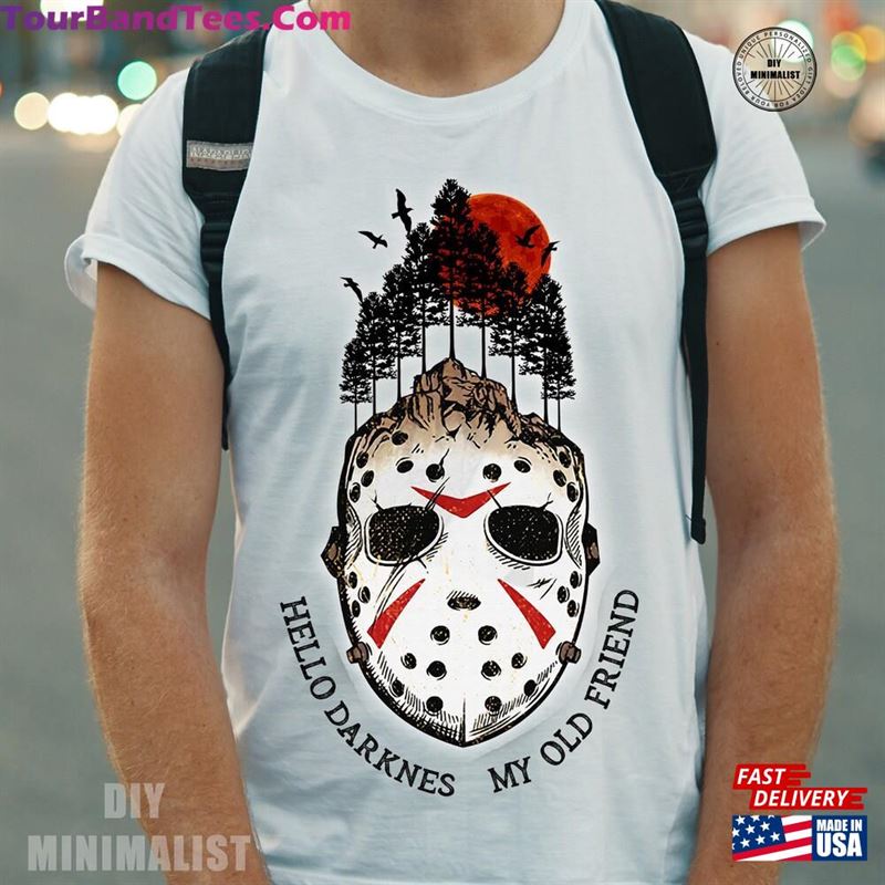 Comfort Colors Horror Halloween Shirt Spooky Voorhees T-Shirt Hello Darkness My Old Friend Sweatshirt Hoodie 29Uf142369 – Utopia Fashion