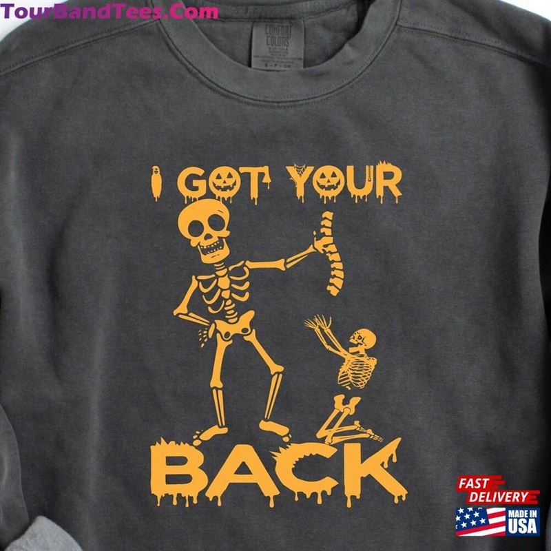 Comfort Colors I Got Your Back Skeleton Sweatshirt Halloween Spooky Funny T-Shirt 29Uf147057 – Utopia Fashion