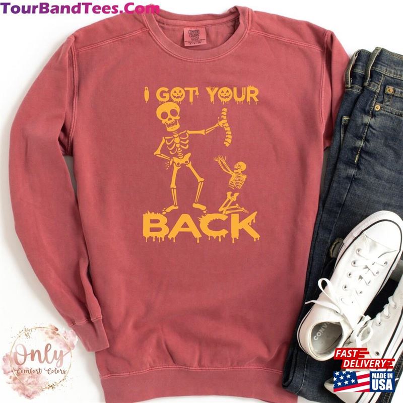 Comfort Colors I Got Your Back Skeleton Sweatshirt Halloween Spooky Funny T-Shirt 29Uf147057 – Utopia Fashion