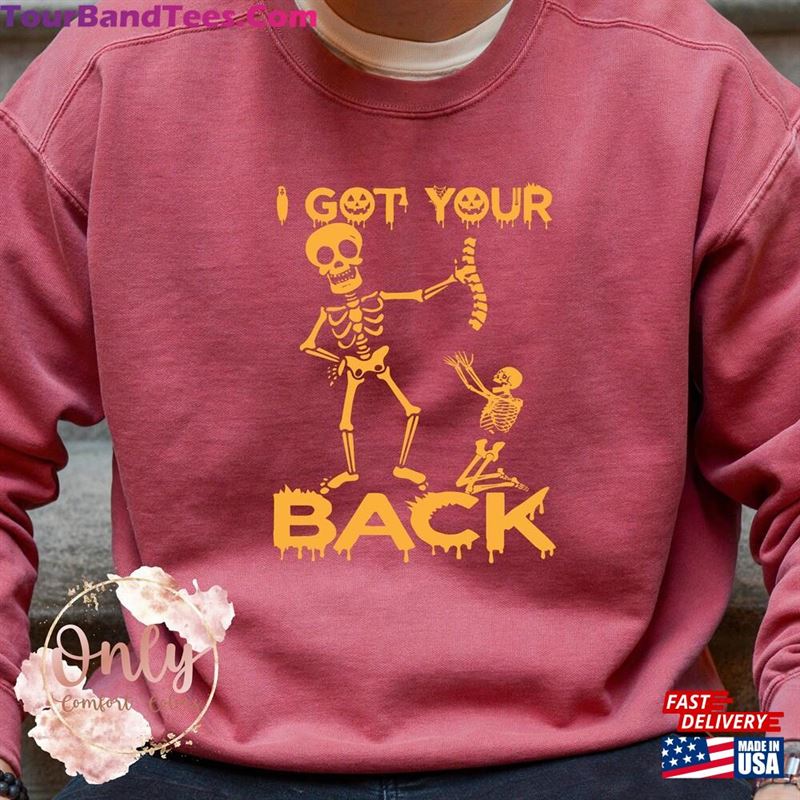 Comfort Colors I Got Your Back Skeleton Sweatshirt Halloween Spooky Funny T-Shirt 29Uf147057 – Utopia Fashion