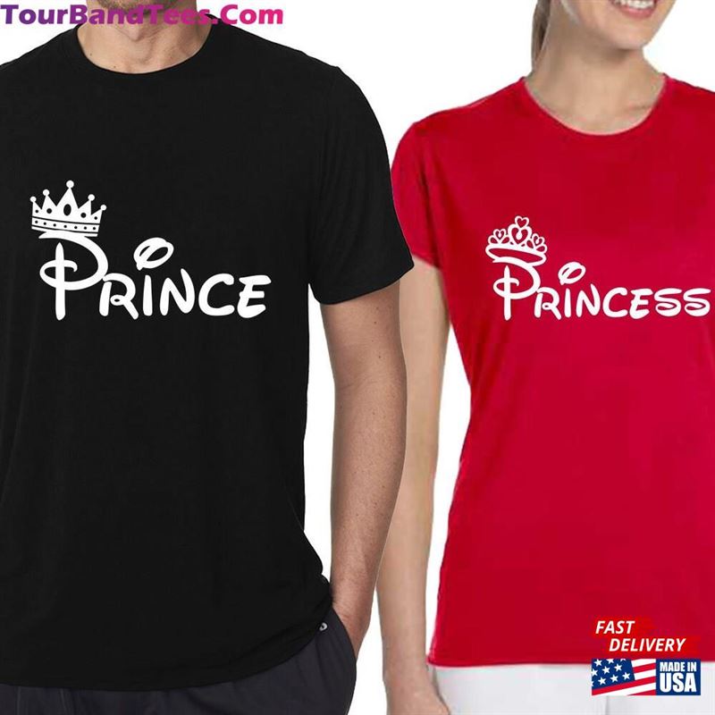 Couple T-Shirt Prince Princess Fashion Matching Cartoon Tee Shirt (Black Red) Sweatshirt Classic 29Uf163111 – Utopia Fashion