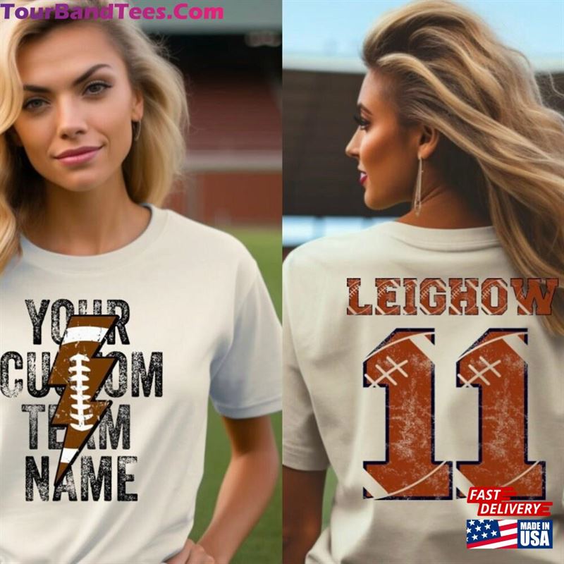 Custom Football Team Name And Number Shirt Mom School Sport Game Day Top Hoodie T-Shirt 29Uf147068 – Utopia Fashion