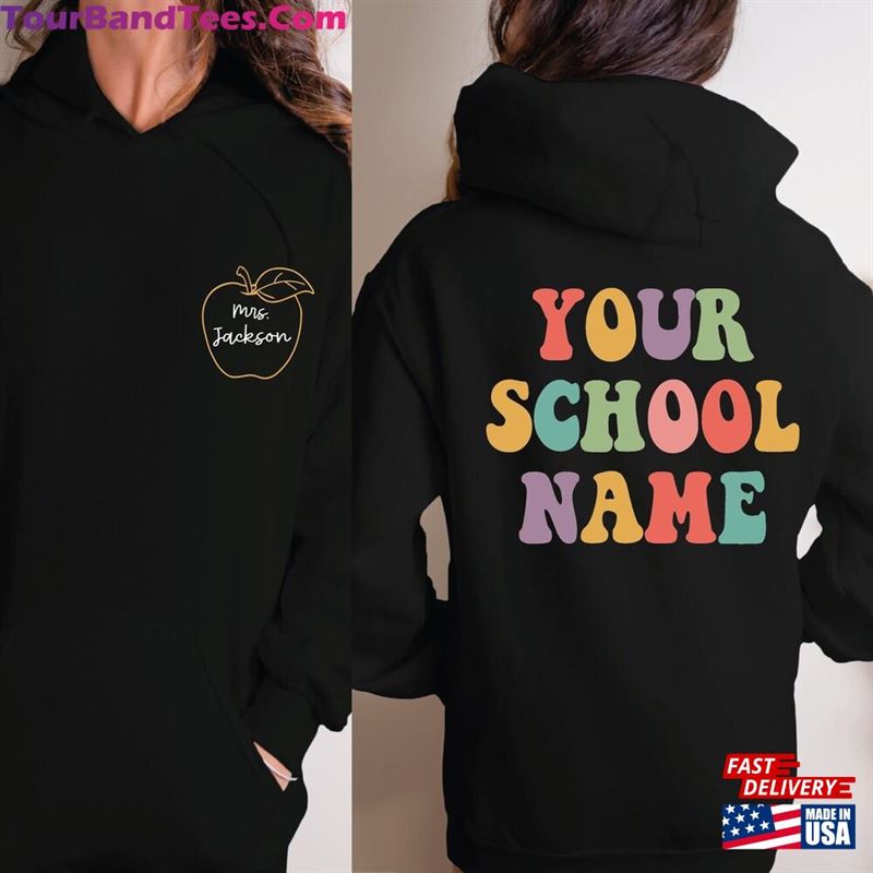 Custom Groovy School Name Sweatshirt Teacher Shirt Unisex Classic 29Uf152412 – Utopia Fashion