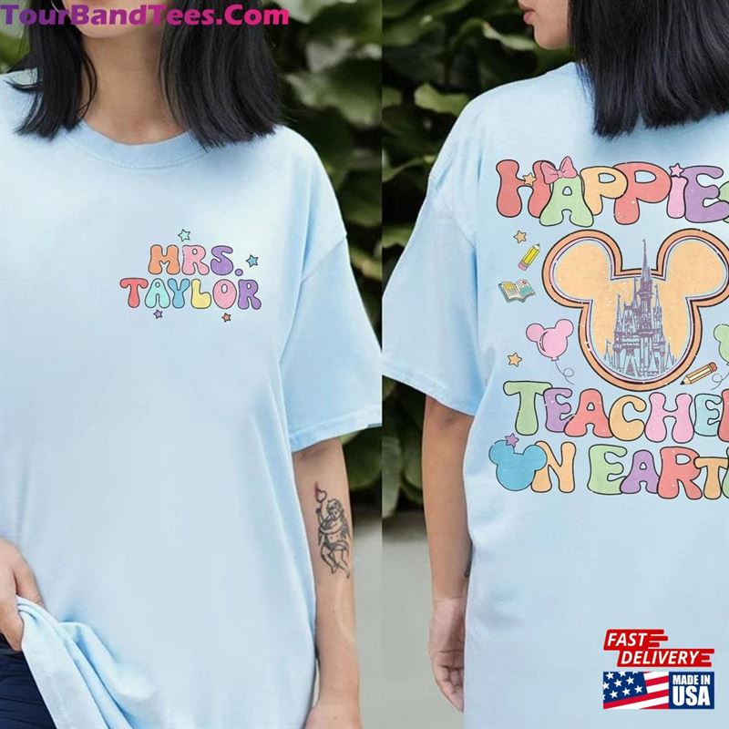 Custom Happiest Teacher On Earth Comfort Colors Shirt Disney School Classic Hoodie 29Uf163463 – Utopia Fashion