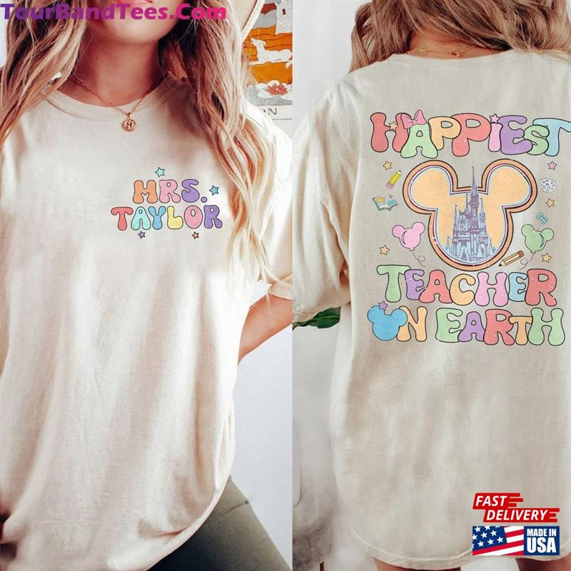 Custom Happiest Teacher On Earth Comfort Colors Shirt Disney School Classic Hoodie 29Uf163463 – Utopia Fashion