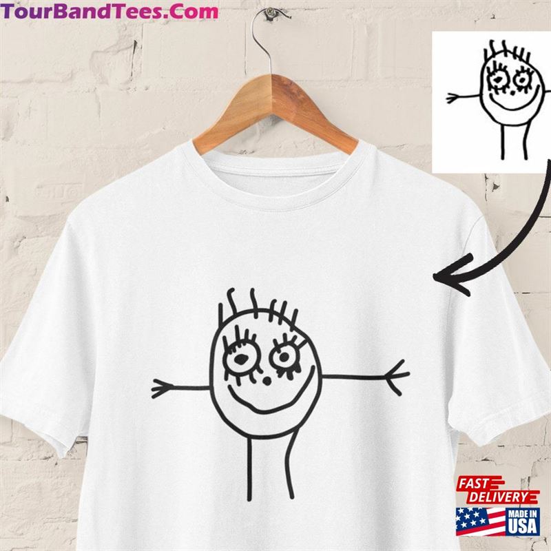 Custom Shirt With Hand Drawn Child Drawing Print Kid Artwork On Personalized Tshirt Unique Gift For Moms Dads Hoodie Unisex 29Uf157564 – Utopia Fashion