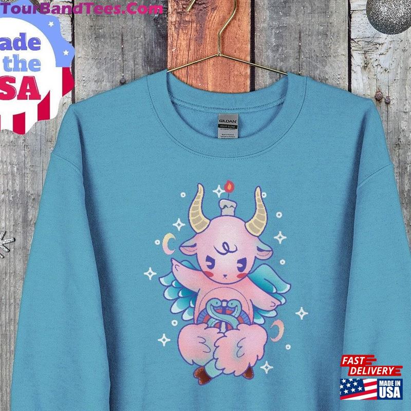 Cute As Hell Baphomet Pentagram Goat Kawaii Shirt Sweatshirt Hoodie 29Uf164302 – Utopia Fashion