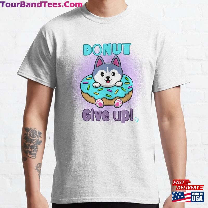 Cute Dog Donuts Pun Graphic Classic T-Shirt Unisex 29Uf163782 – Utopia Fashion