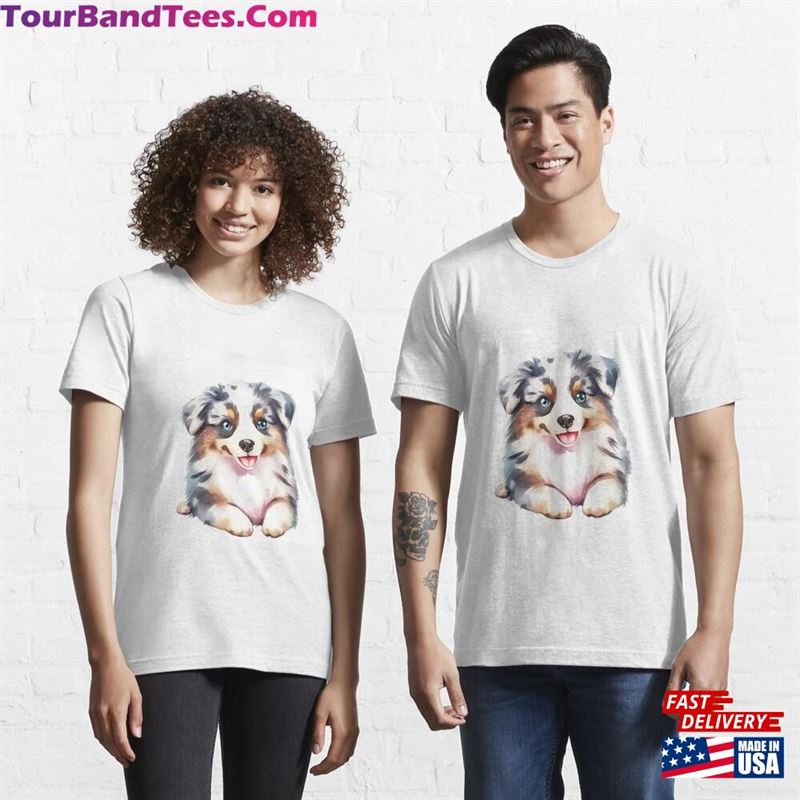 Cute Puppy Australian Sheperd T Shirt Essential T-Shirt Unisex 29Uf163888 – Utopia Fashion