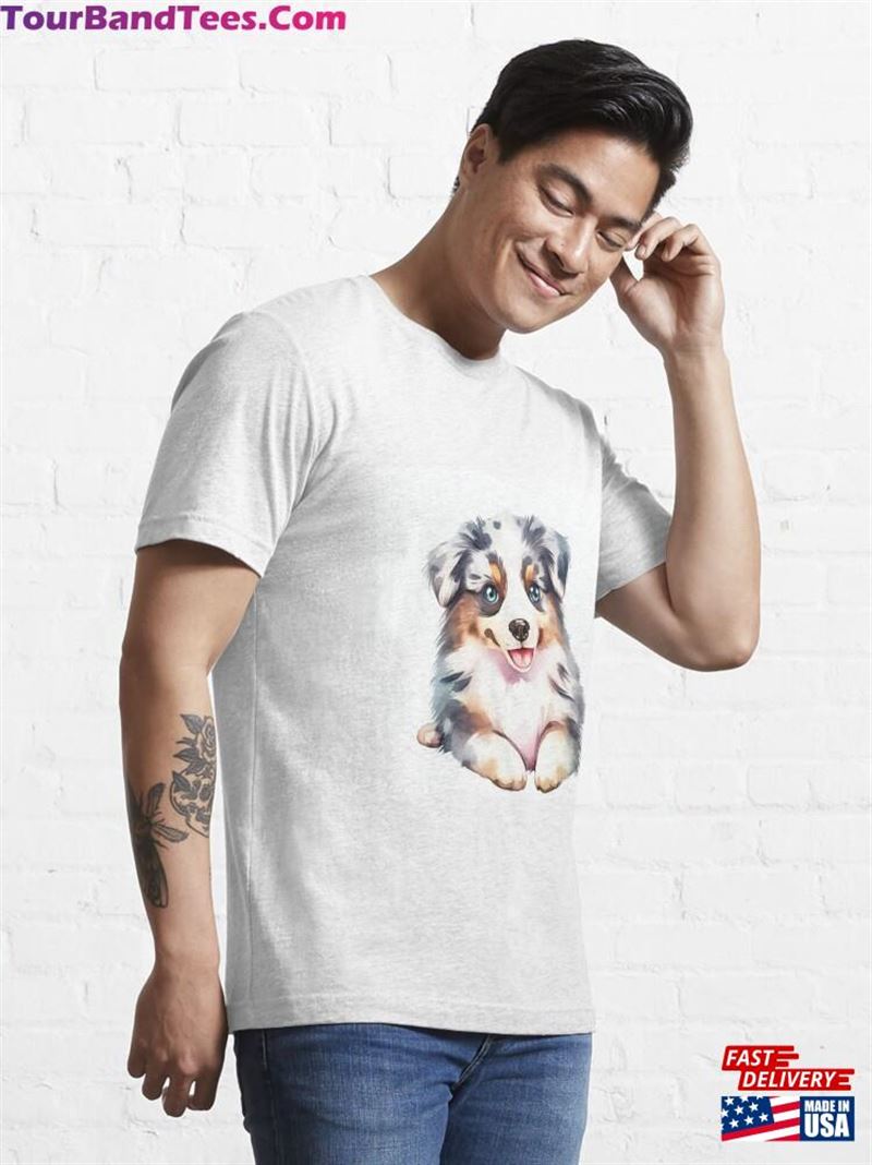 Cute Puppy Australian Sheperd T Shirt Essential T-Shirt Unisex 29Uf163888 – Utopia Fashion