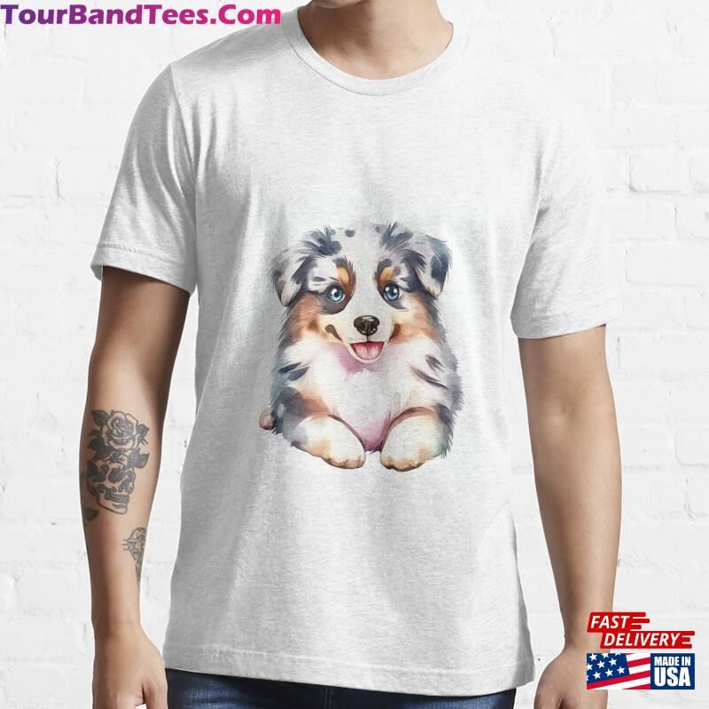 Cute Puppy Australian Sheperd T Shirt Essential T-Shirt Unisex 29Uf163888 – Utopia Fashion