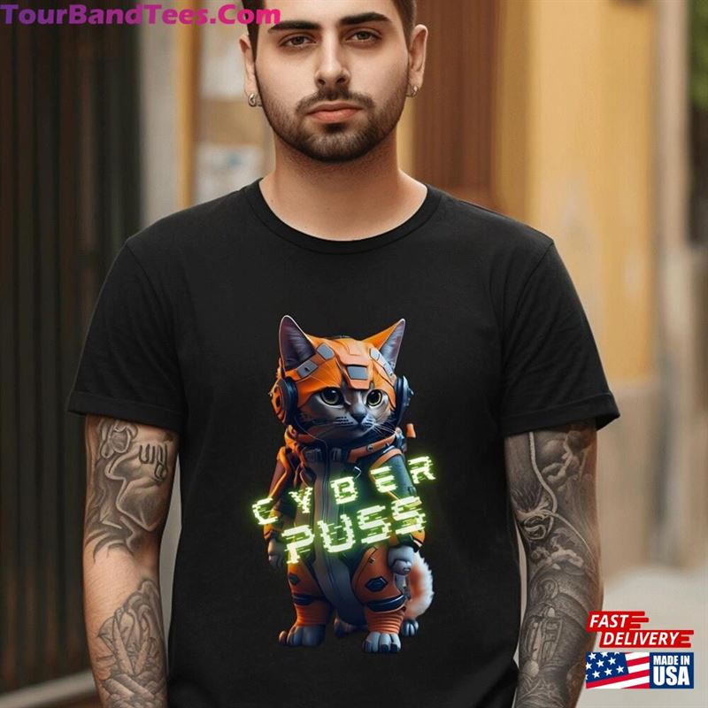 Cyber Cat Shirt Art Anime T-Shirt Hoodie 29Uf164313 – Utopia Fashion