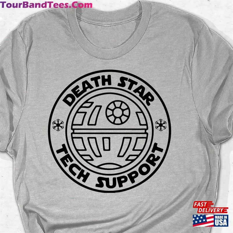 Death Star Shirt Tech Support Wars Classic T-Shirt 29Uf164362 – Utopia Fashion