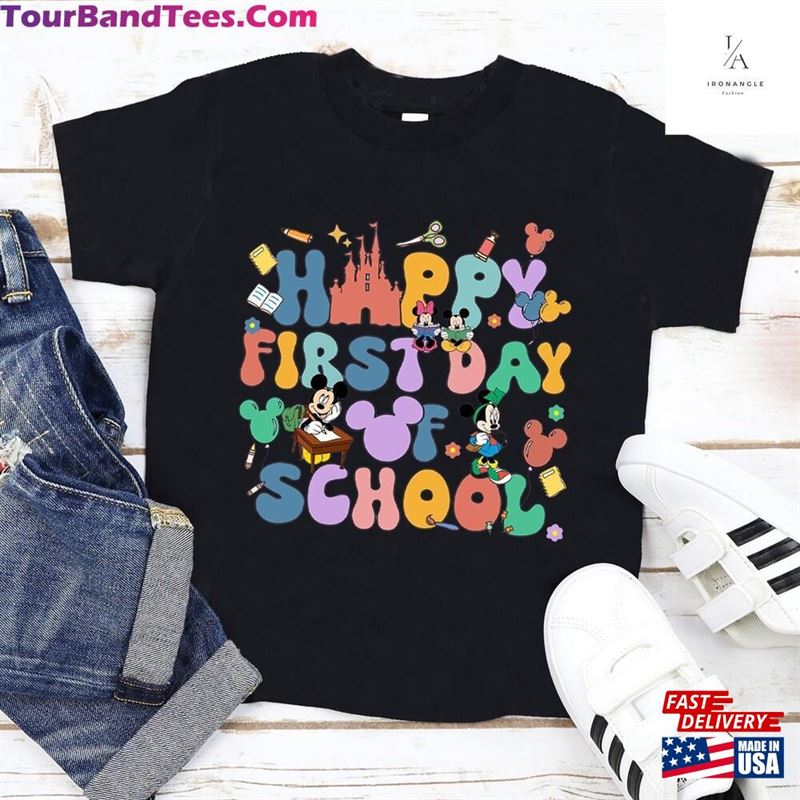 Disney Mickey Minnie Shirt Happy First Day Of School Back To Unisex Classic 29Uf163498 – Utopia Fashion