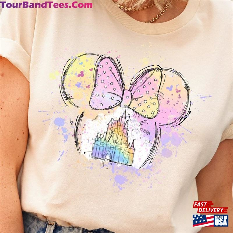 Disney Minnie Castle Shirt Watercolor Family Vacation Classic T-Shirt 29Uf164426 – Utopia Fashion