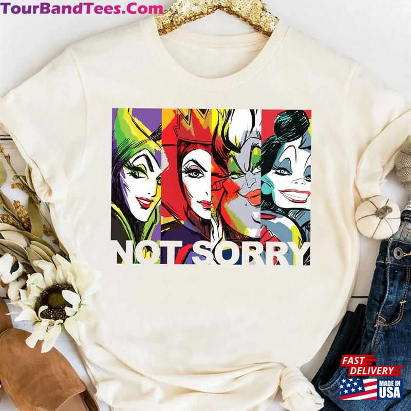 Disney Villains Characters Female Baddies Not Sorry Shirt Magic Kingdom Holiday Unisex T-Shirt Family Birthday Gift Adult Kid Toddler Tee Hoodie 29Uf157088 – Utopia Fashion