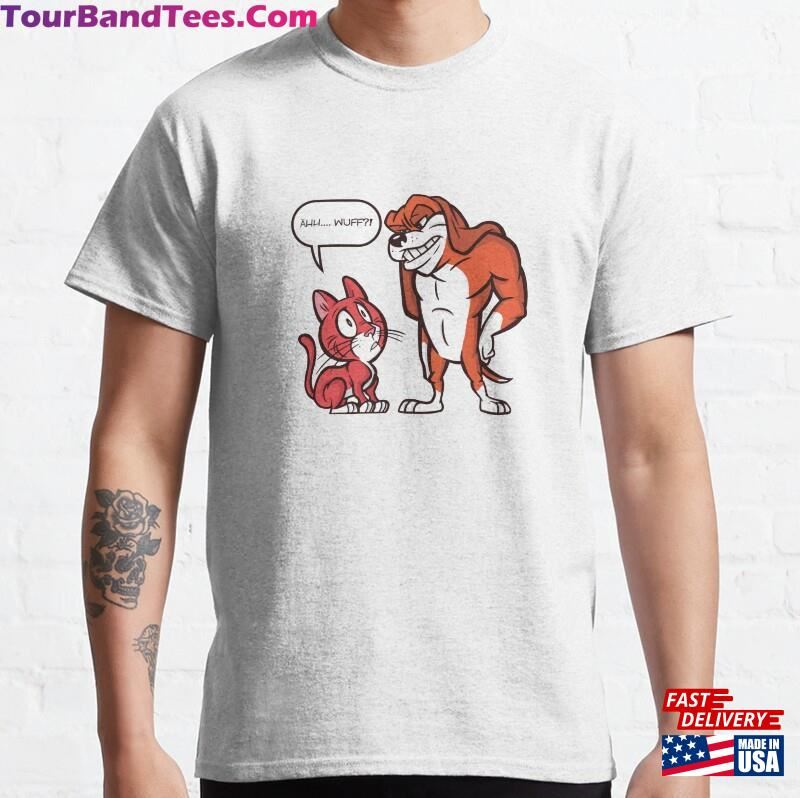 Dog And Cat Cartoon Classic T-Shirt Unisex 29Uf162919 – Utopia Fashion