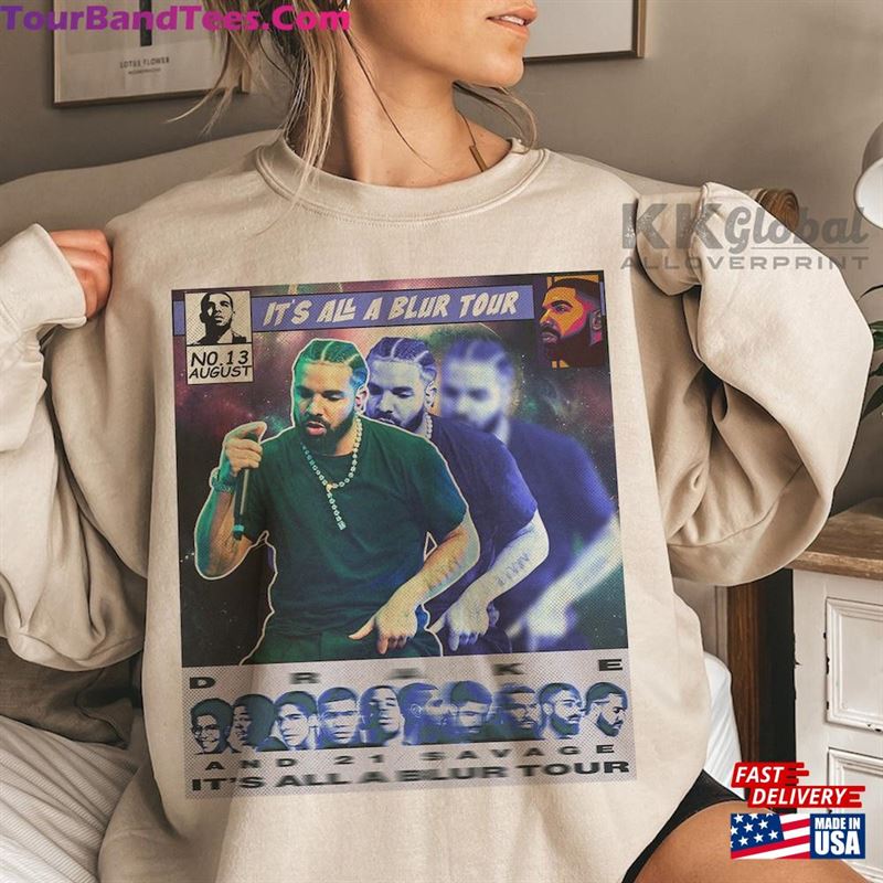 Drake Savage Rap Comic T-Shirt Its All A Blur Tour Crewneck Concert Unisex Classic 29Uf157180 – Utopia Fashion