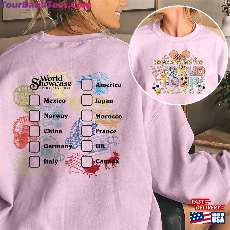 Drink Around The World Shirt Epcot Tour Sweatshirt Tee Hoodie Unisex 29Uf147099 – Utopia Fashion