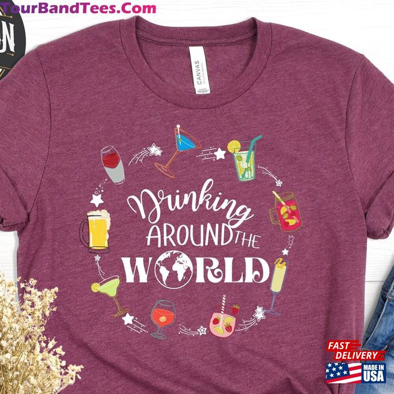 Drinking Around The World T-Shirt Disney Family And Couple Shirt Funny Hoodie 29Uf163987 – Utopia Fashion