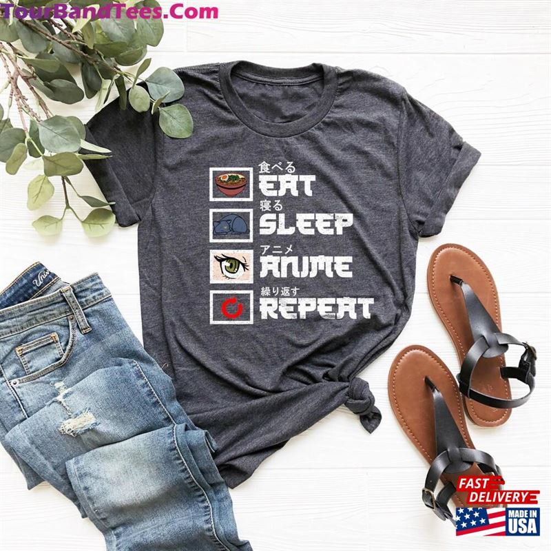 Eat Sleep Anime Repeat Shirt Japanese Gift For Fan Sweatshirt T-Shirt 29Uf147096 – Utopia Fashion